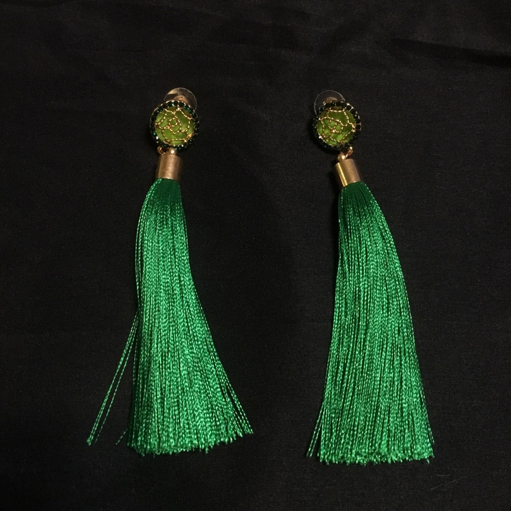 Green earrings